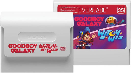 ゲームソフト エバーケード グッドボーイギャラクシー ウィッチンウィズ デュアルカートリッジ レトロゲーム 愛好家向け 持ち運び便利 ピクセルアート美麗 多彩な魔法パズル 絶妙な難易度バランス コレクターズアイテム 限定版