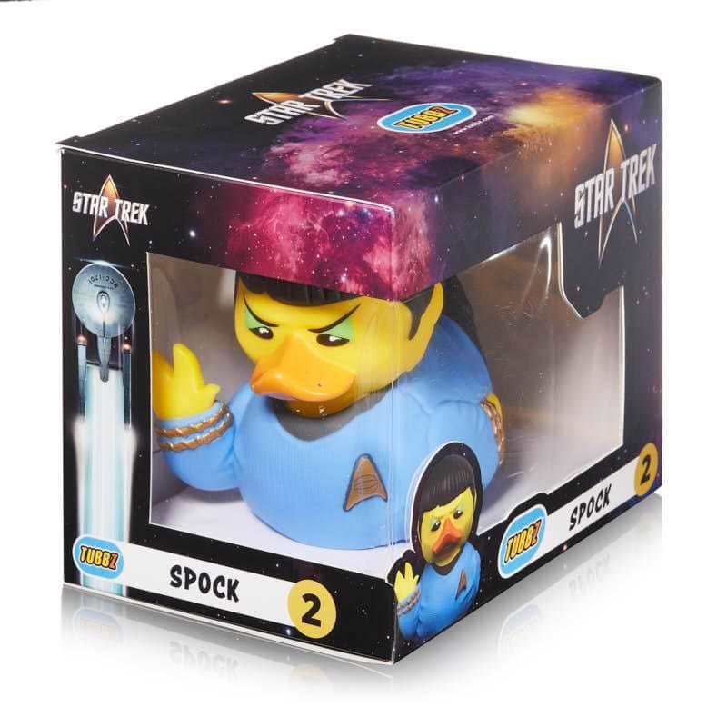フィギュア Star Trek Spock TUBBZ Boxed Edition Numskull Designs 高品質 PVC 約9cm ディスプレイケース ロゴ入り スタートレック 公式ライセンス コレクターズアイテム コレクション 象徴的 キャラクター アヒル フォルム