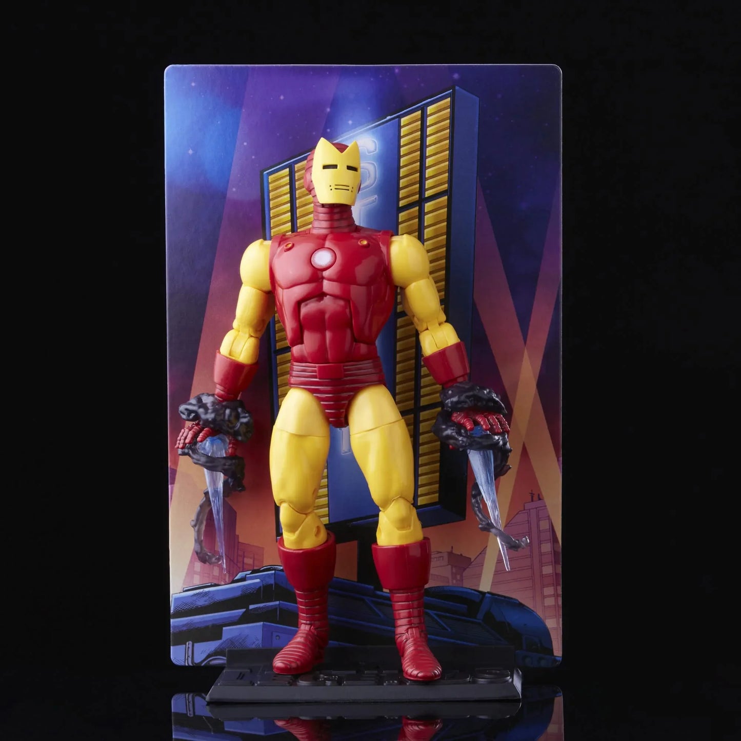 フィギュア マーベル レジェンド 20周年記念 レトロシリーズ アイアンマン アクションフィギュア マーベルユニバース 6インチスケール コレクティブル 最新可動彩色技術 豪華9アクセサリー 両面背景パネル コミックイメージ