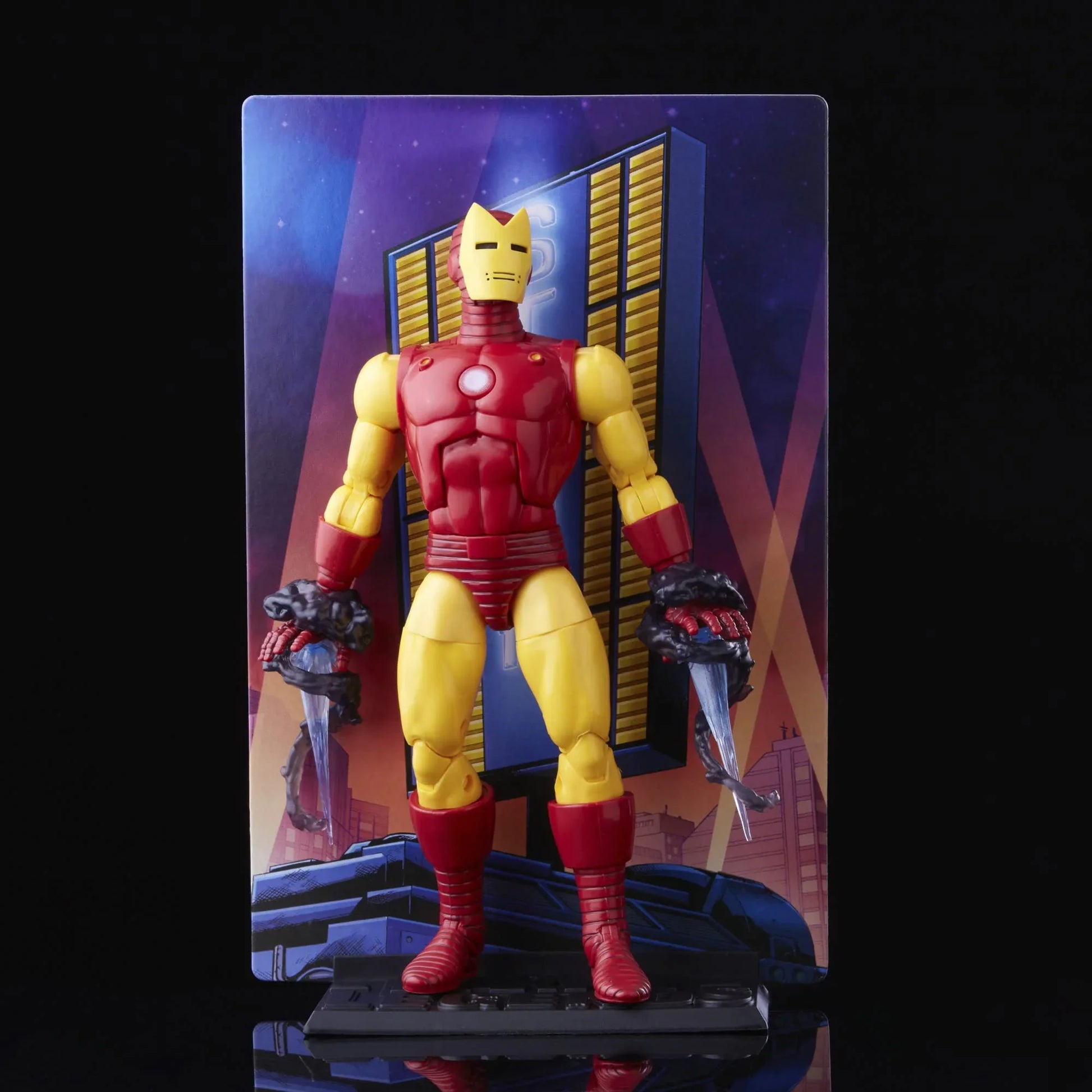 フィギュア マーベル レジェンド 20周年記念 レトロシリーズ アイアンマン アクションフィギュア マーベルユニバース 6インチスケール コレクティブル 最新可動彩色技術 豪華9アクセサリー 両面背景パネル コミックイメージ