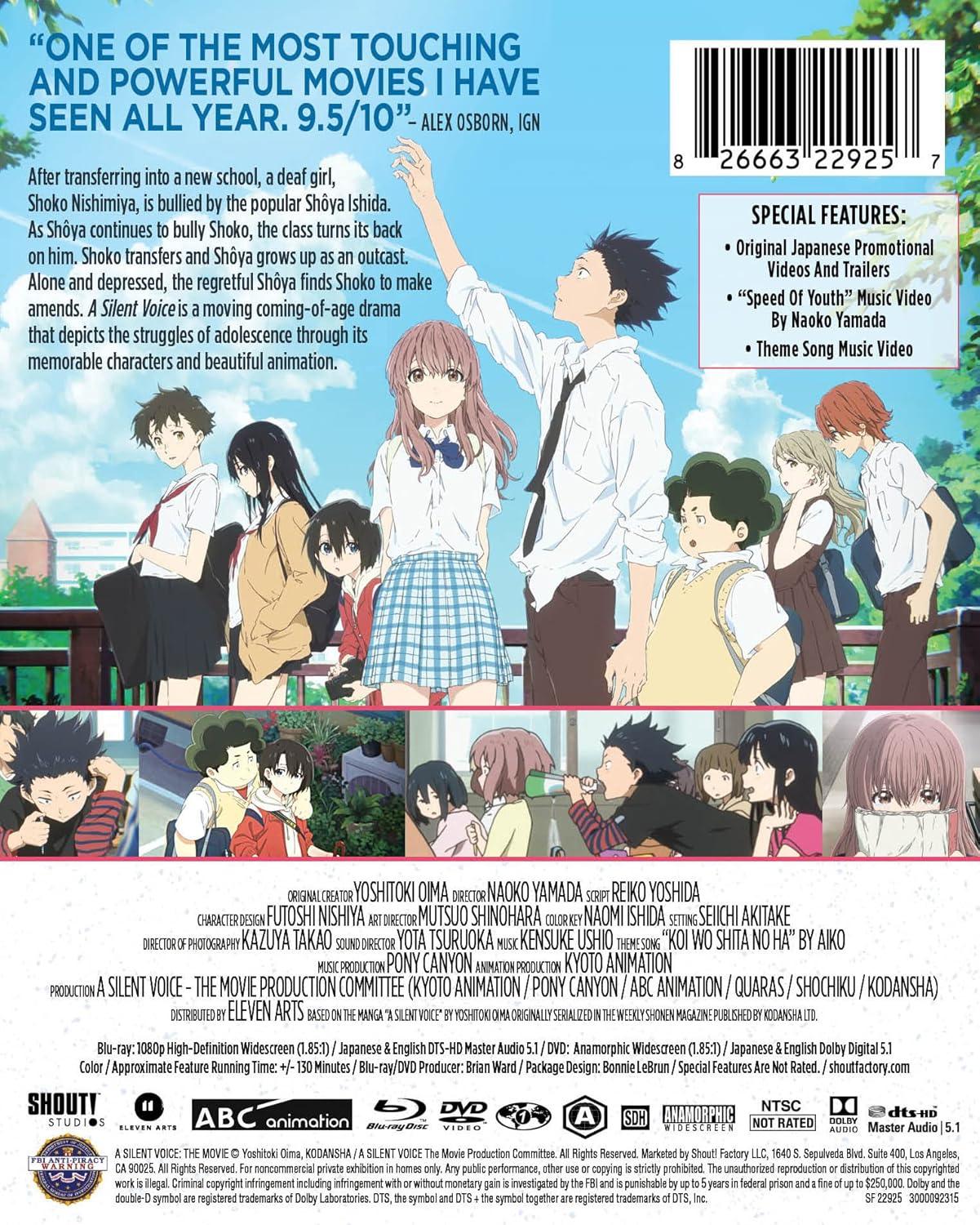アニメーション映画 聲の形 京都アニメーション 山田尚子監督作品 いじめと障害をテーマにした感動の青春ドラマ 大今良時原作 第40回日本アカデミー賞優秀アニメーション作品賞 文化庁メディア芸術祭優秀賞受賞 西宮硝子と石田将也の心の再生物語 北米輸入版 Blu-ray - Trade Center