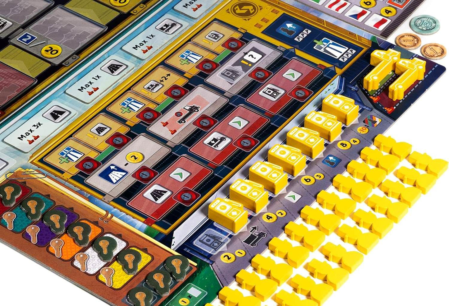 ボードゲーム アウトバーン Autobahn 戦後ドイツ 高速道路建設 経済戦略ゲーム 交通網整備 復興期から現代まで 3つの時代を体験 東西ドイツ統一 東西ネットワーク拡張 多彩なアクション 戦略的手札管理