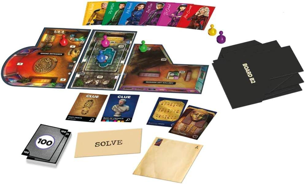アウトレット品 ボードゲーム クルードクラシック 推理ゲーム 豪華大邸宅名探偵ゲーム 6人用個性豊かな容疑者6つの凶器9つの部屋216通りの組み合わせ新装版 プレイヤブルフィギュア付き色彩豊かな駒 