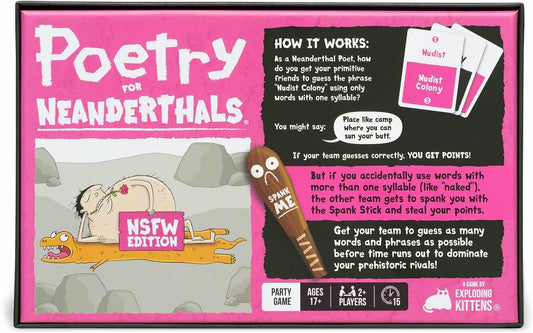 アウトレット品 カードゲーム 爆発するネコ ネアンデルタール人のための詩 NSFW版 Exploding Kittens 大人向け 10代推奨 パーティー用品 過激 ブラックユーモア 知的刺激 奇抜デザイン プレイ人数2-5人 プレイ時間15-20分 罰則強化 