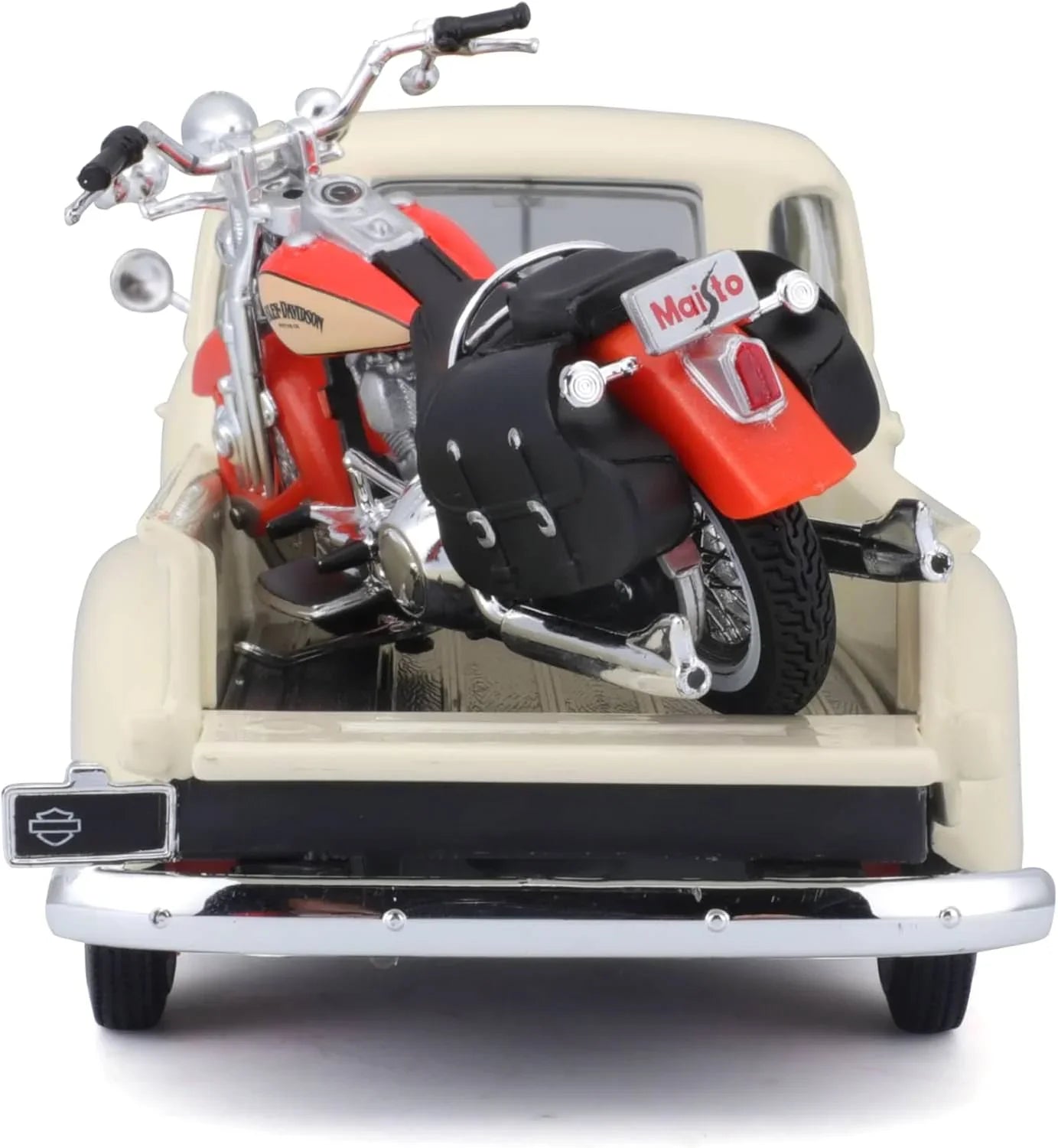 ミニチュア ダイキャストモデル アメリカンカルチャー 1950年シボレー3100ピックアップトラック 1/25スケール 2001年ハーレーダビッドソンFLSTSヘリテイジスプリンガー 1/24スケール MAISTO 高精細ディテール再現 象徴的フロントグリル