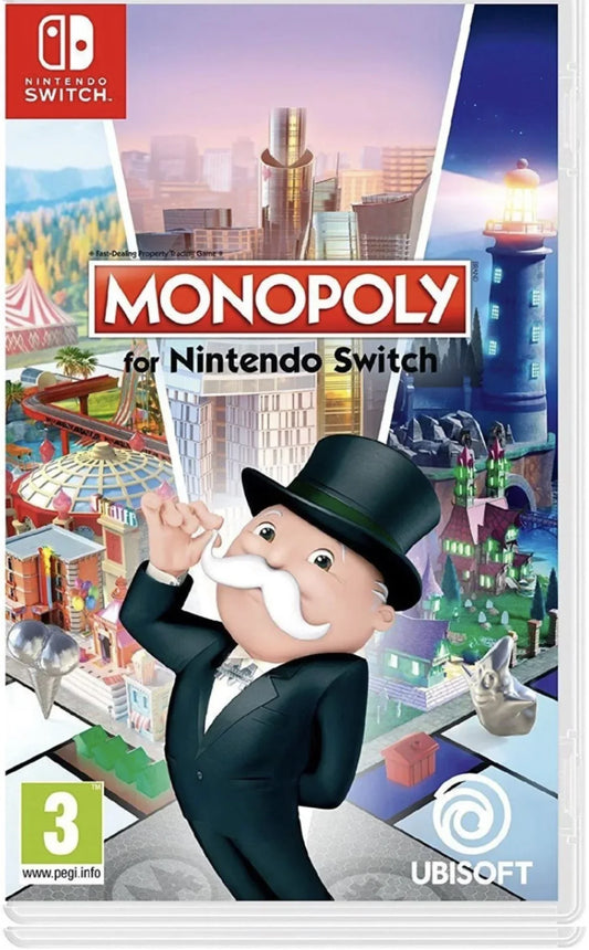 ボードゲーム モノポリー for Nintendo Switch UBISOFT 最大6人同時プレイ オンライン対戦対応 5種類3Dボード収録 多彩なゲームモード スピードダイス搭載 ゴールアクションカード選択可能 駒20種類カスタマイズ豊富 セーブ中断機能搭載