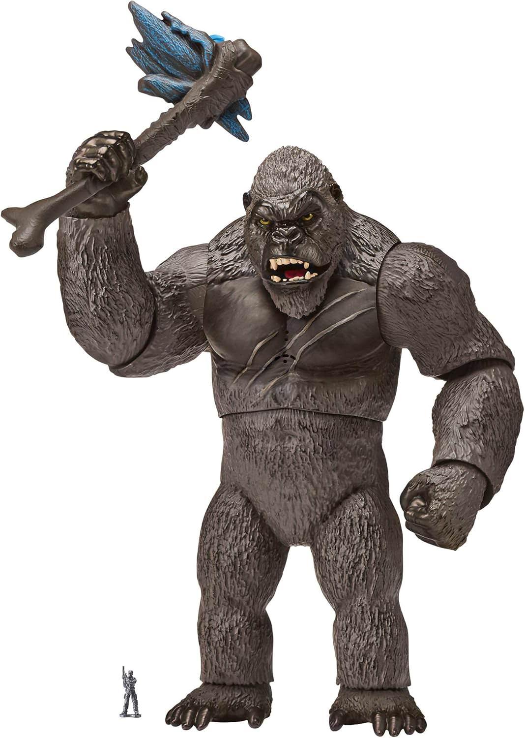 フィギュア Mega Punching Kong コング フィギュア 高さ33cm 迫力満点 胴体ひねる強力パンチアクション 目光りリアル咆哮音 魅力深い知性と感情表現 髑髏島守護者 コング モンスターバース レジェンダリー ピクチャーズ ゴジラvsコング