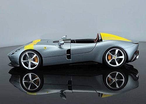 アウトレット品 ミニカー フェラーリモンツァSP1 1/18スケール ブラーゴ ダイキャスト製 限定生産モデル V12エンジン搭載 魂を受け継ぐ究極のスーパーカー 圧倒的加速性能 洗練されたシルバーボディ ディスプレイケース付き