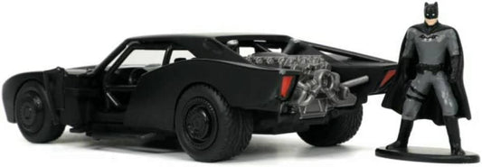 アウトレット品 ミニカー JADA TOYS バットモービル ジャダトイズ ザ・バットマン 2022 映画モデル 1/32スケール 精巧造形 高品質仕上げ バットマンフィギュア付き コンパクトサイズ コレクター向け リアル再現 デスクやシェルフ飾りやすい