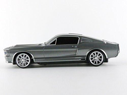 アウトレット品 ミニカー GREENLIGHT グリーンライト 1967 フォード マスタング エレノア 60セカンズ 1/18 ダイキャストモデル ペッパーグレーメタリック ブラックデュアルラインストライプ