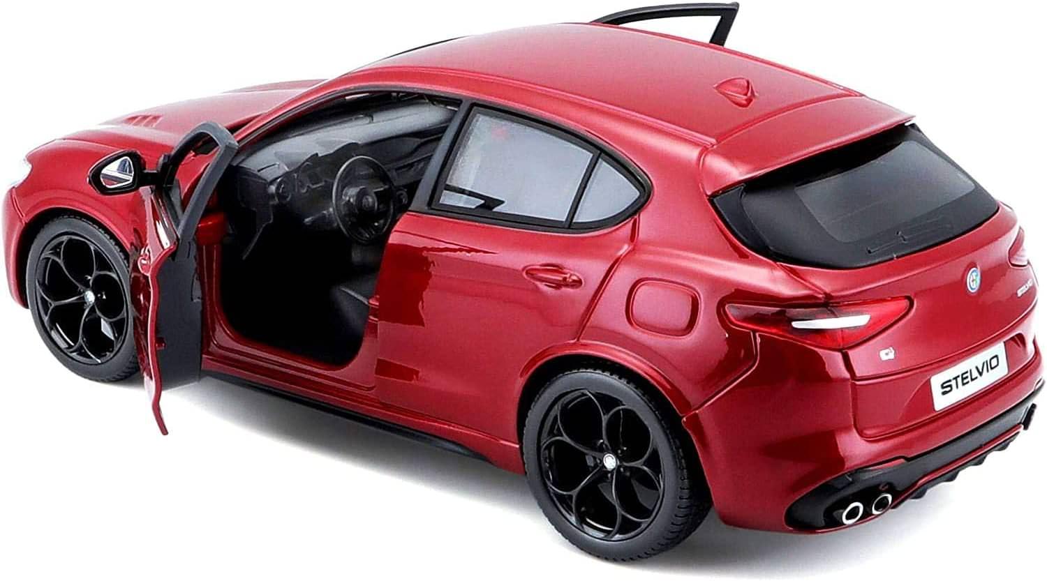 Bburago 1/24 アルファロメオ　ステルヴィオ　クアドリフォリオ 1/24 Bburago Alfa Romeo Stelvio Quadrifoglio (Blue) Diecast