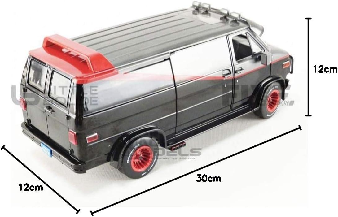 アウトレット品 ミニカー 1983 GMC バンデューラ 特攻野郎Aチーム グリーンライト社 1/18スケール ダイキャストモデル テレビドラマ人気バン 完全再現 実車カラーリング ストライプデザイン 精密エクステリア 力強い存在感 高品質仕様