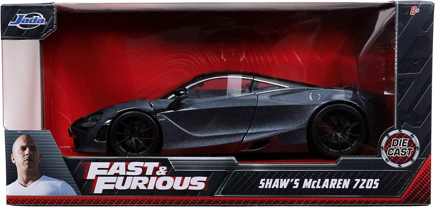 アウトレット品 スーパーカー マクラーレン720S 1 24スケールモデル JADATOYS ダイキャスト 高精細 エアロダイナミクス デザイン カーボンファイバー モノコックボディ 映画ワイルドスピード スーパーコンボ デッカードショウ 操る 圧倒的存在感