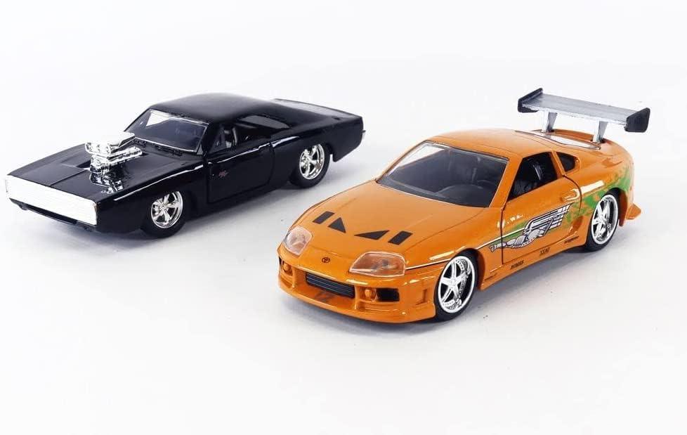 アウトレット品 ミニカー ダイキャストモデル ワイルドスピード 公式 JADA TOYS 映画カーチェイスシーン再現 1/32スケール ダッジ チャージャーRT トヨタ スープラ 名車セット 映画ファン向け精巧リアル造形 手のひらサイズ映画の興奮完全再現