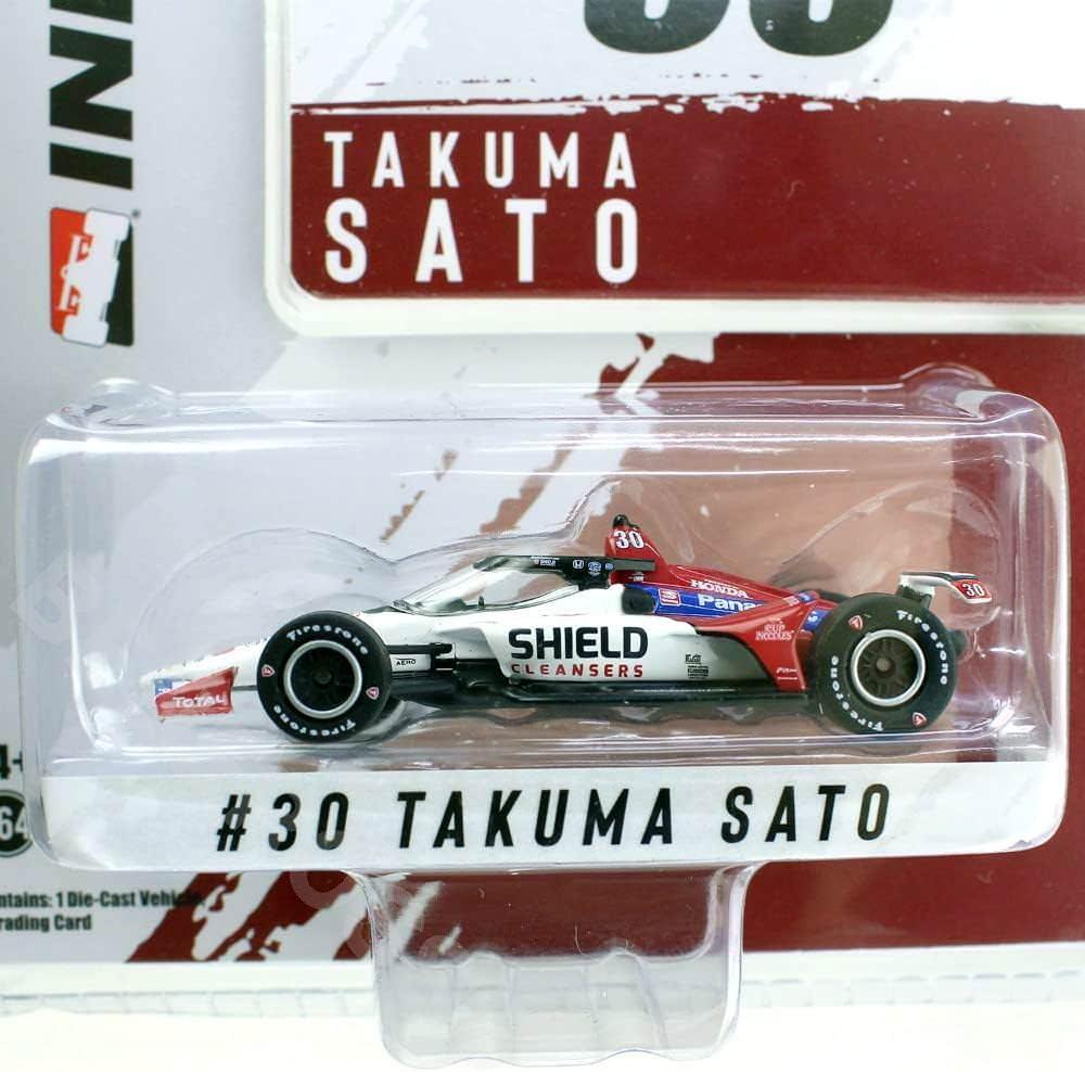 ミニカー 佐藤琢磨 インディカーシリーズ2021 NTT インディカー 30号車 グリーンライト 精巧再現 1 64スケール ダラーラIR 18シャシーホンダ製2 2リッターV6ツインターボエンジン搭載 空力性能機械的グリップ バランス レースシーン細部表現