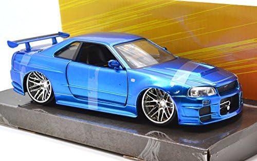 アウトレット品 プラモデル 映画ワイルドスピード ブライアンオコナー 日産スカイラインGT-R R34 1/24スケールモデル 卓越パフォーマンス 280馬力 4WD電子制御 精巧躍動感コレクター向けスポーツカー精密造形