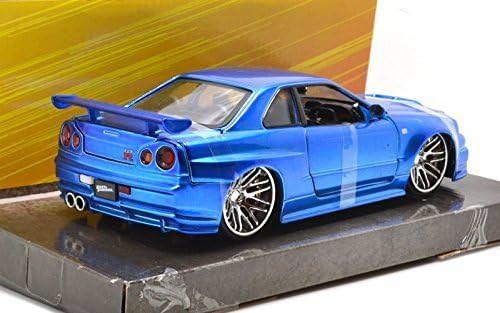 アウトレット品 プラモデル 映画ワイルドスピード ブライアンオコナー 日産スカイラインGT-R R34 1/24スケールモデル 卓越パフォーマンス 280馬力 4WD電子制御 精巧躍動感コレクター向けスポーツカー精密造形