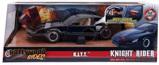 アウトレット品 ミニカー JADATOYS ジャダトイズ ナイトライダー KITT スキャナーライト付き 1/24 ミニカー ナイト2000 ポンティアック・ファイアーバード 人工知能K.I.T.T. 80年代SFドラマ