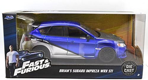 アウトレット品 ダイキャストモデル スバル WRX STI 2011年式 GRB型 映画ワイルドスピードシリーズ 伝説のマシン ブライアンオコナー スカイミッション再現 JADAトイズ細部精巧 完全1/24スケール コレクター向け限定版 高精細空力パーツ
