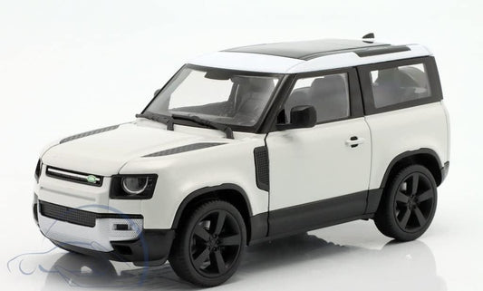 アウトレット品 ミニカー ランドローバー ディフェンダー 2020モデル WELLY 高精密再現 1/24スケール LEDヘッドライト Cピラーデザイン オフロードタイヤ コレクター向け 精巧モデル 車両復活 新プラットフォーム ディスプレイ用品