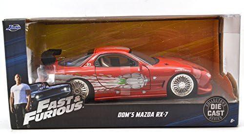 アウトレット品 ミニカー ドミニク愛機RX-7 VeilSide完璧再現 JADATOYS 1/24スケール マツダ RX-7 GTリアウィング VeilSide製C2ボディキット RE雨宮スリークライト ApexUSA実車ベース NOSシステム搭載