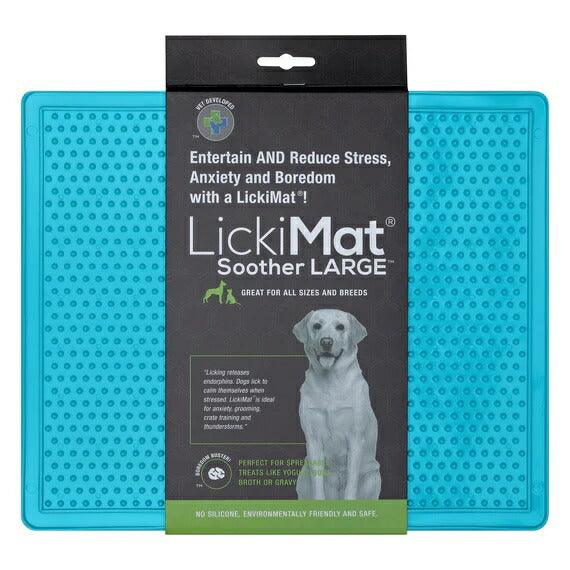 ペット用品 舐めるマット LickiMat Soother X Large Turquoise 大型犬用ストレス軽減スローフィーダー口腔ケア多機能マット - Trade Center