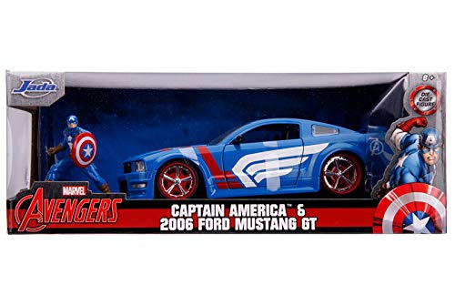 JADA TOYS 1/24 SCALE CAPTAIN AMERICA 2006 FORD MUSTANG GT 1/24スケール キャプテンアメリカ フォード マスタングGT