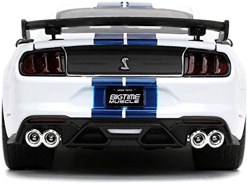 JADA TOYS 1/24 フォード マスタング シェルビー GT500 2020 ホワイト/ブルーストライプ Ford Mustang Shelby GT500 BigTime Muscle 32663 並行輸入品