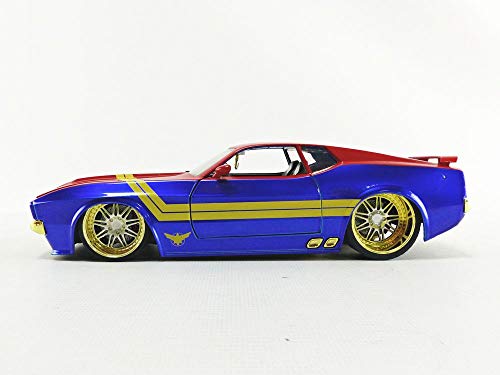 JADA TOYS ミニカー 1/24サイズ HWR Marvel 1973 Ford Mustang Mach 1 W/Captain Marvel 26068