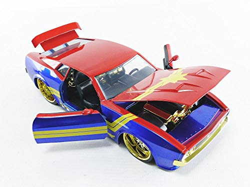 JADA TOYS ミニカー 1/24サイズ HWR Marvel 1973 Ford Mustang Mach 1 W/Captain Marvel 26068