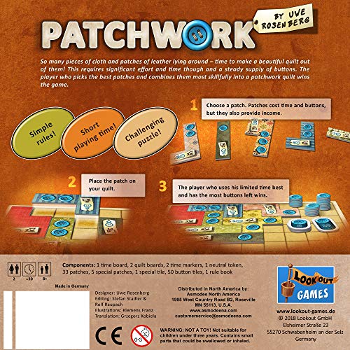 ボードゲーム パッチワーク Patchwork  輸入版 日本語説明書なし