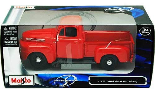 MAISTO フォード ミニカー 1/25 トラック FORD USA F-1 PICK UP 1948年 レッド 並行輸入品