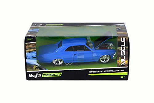 Maisto 1966 シボレー シェベル SS 396 ブルー 31333 1/24スケール ダイキャストモデル おもちゃ車