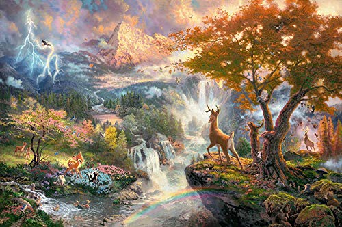 1000ピース ジグソーパズル トーマス・キンケード バンビ Thomas Kinkade Bambi 1000 Piece Jigsaw Puzzle 69 cm x 49 cm 並行輸入品