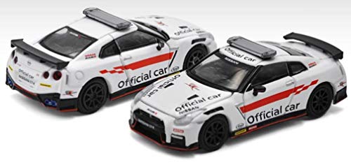 EraCar 1/64 Nissan GT-R R35 オフィシャルカー Official Car ホワイト ボンネット＆ドア開閉 北米限定 RF35B 並行輸入品