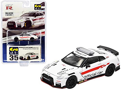 EraCar 1/64 Nissan GT-R R35 オフィシャルカー Official Car ホワイト ボンネット＆ドア開閉 北米限定 RF35B 並行輸入品