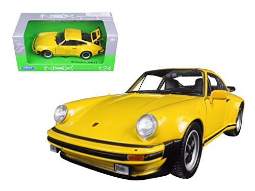 Welly 24043 1974ポルシェ911ターボ3.0イエロー 1/24 Diecast Car