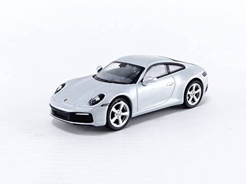 MINI GT 1/64 ポルシェ 911 992 カレラ S GTシルバーメタリック 左ハンドル 完成品