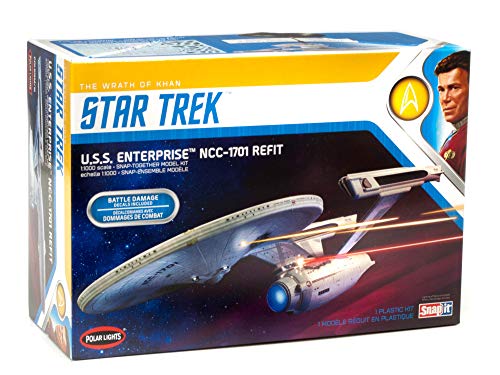 ポーラライツ スター・トレック カーンの逆襲 U.S.S.エンタープライズ NCC-1701 改装型 1/1000スケール プラモデル POL974