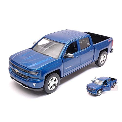 MOTORMAX シボレー シルバラード ミニカー 1/24 ピックアップ トラック 1500 LT-Z71 CREW CAB 2017 ブルーメタリック 並行輸入品