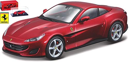 ブラーゴ シグネチャーシリーズ フェラーリ ポルトフィーノ ミニカー 1/43 FERRARI PORTOFINO 2017 メタリックレッド 並行輸入品