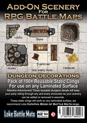 ボードゲーム Loke Add-On Scenery for RPG Maps Dungeon Decorations 輸入版 日本語説明書なし