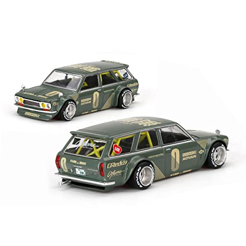 MINI GT 1/64 ダットサン 510 ワゴン 街道はうす グリーン Datsun KAIDO 510 Wagon KHMG010 並行輸入品