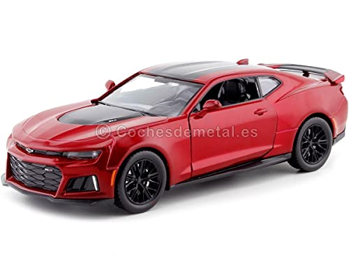 Motormax シボレー カマロ ZL1 ミニカー 1/24 CHEVROLET CAMARO ZL1 COUPE 2017 RED MET BLACK