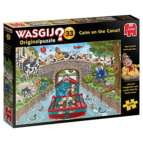 Jumbo 19173 Wasgij Original 33 Calm on the Canal 1000 piece Jigsaw Puzzle Multi