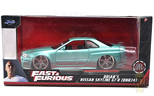 Jada TOYS 1/24 THE FAST AND THE FURIOUS BRIAN'S NISSAN SKYLINE GT-R BNR34 ジェイダトイズ