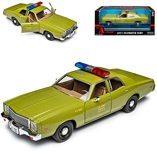 Greenlight 1/24 THE A-TEAM 1977 PLYMOUTH FURY US ARMY POLICE グリーンライト 1：24 特攻野郎Aチーム 1977