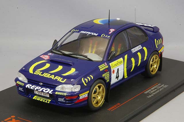 IXO MODELS 1/24 スバル インプレッサ555 1995 ラリー・モンテカルロ #4 C.McRae/D.Ringer 完成品ミニカー 24RAL011B