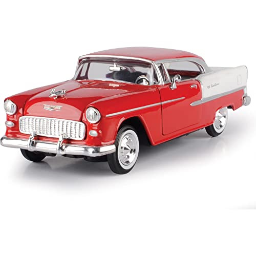 Chevrolet Bel Air レッド/ホワイト 1955 モデルカー Ready made Motormax 1/24