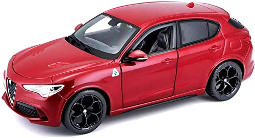 ブラーゴ ミニカー 1/24 アルファロメオ SUV ステルヴィオ STELVIO Q4 クアドロフォリオ V6 BI TURBO 510hp 2017 レッド 並行輸入品